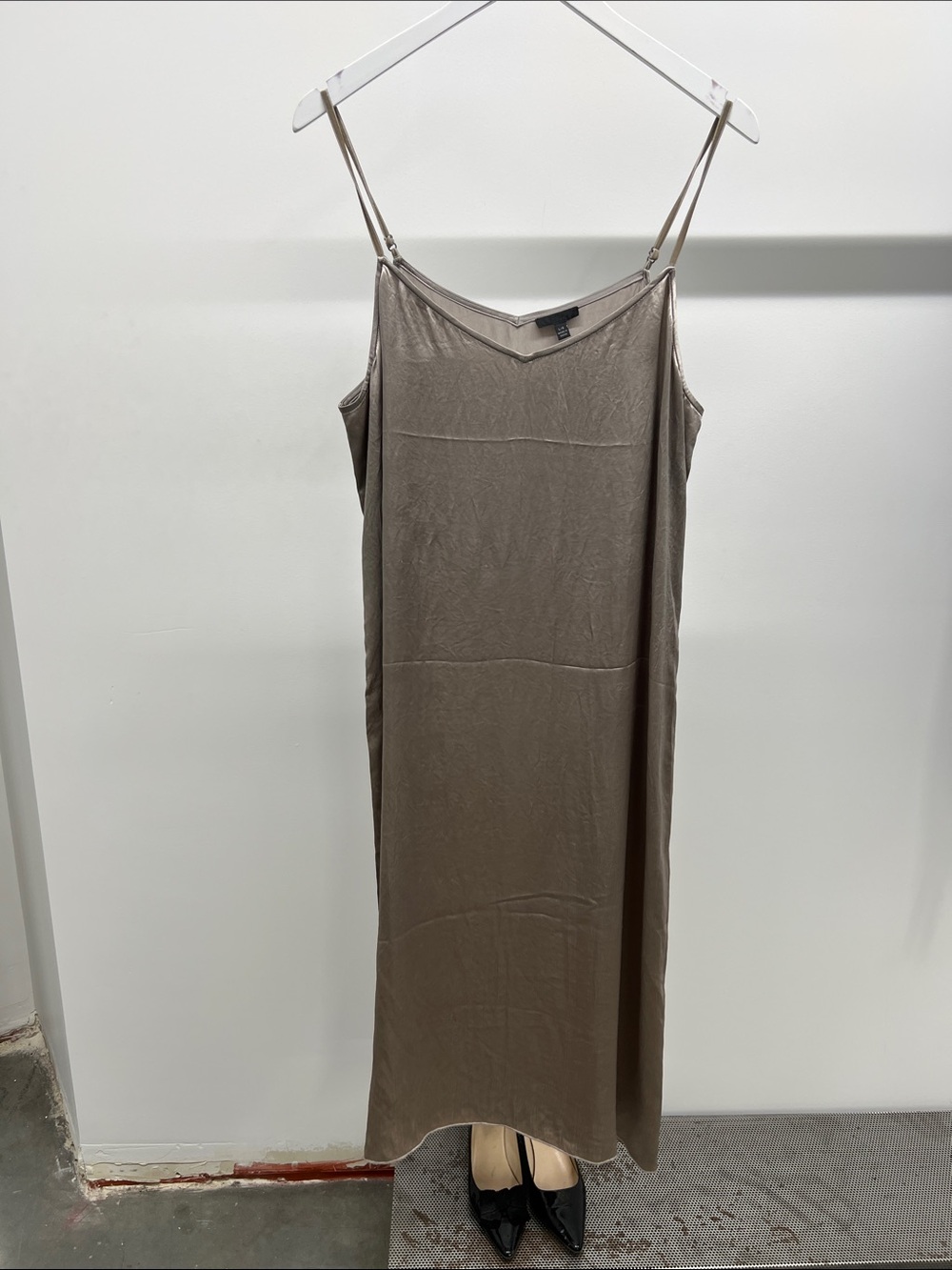 ATM Taupe Slip Midi Dress